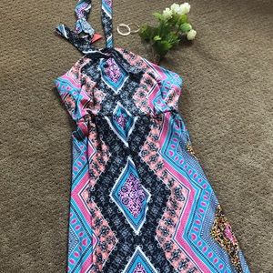 maxi dress with halter tie top. Size large